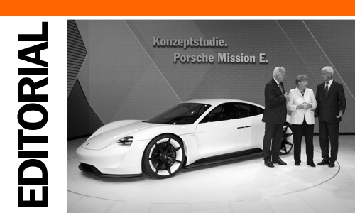 Porsche Mission E Merkel M�ller IAA Frankfurt