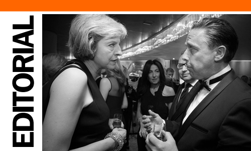 RHA chief executive Richard Burnett with Theresa May MP