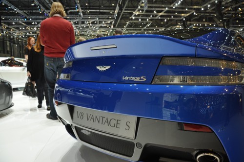 Aston Martin rear blue Geneva motor show 2012