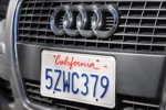 US California number plate