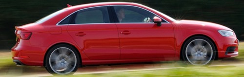 Audi A3 Saloon red side