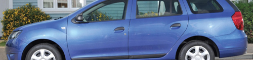Dacia Logan MCV side shot blue UK