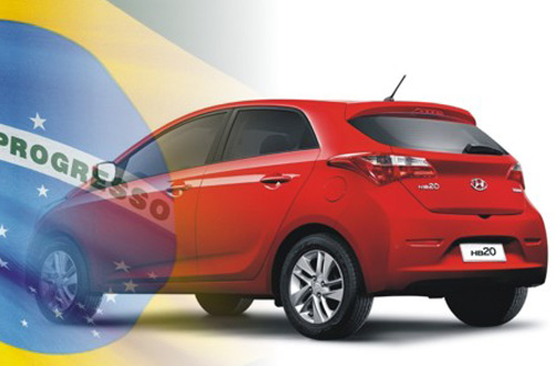 Hyundai HB20 Brazil flag red 2014