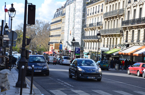 Paris city centre traffic Spring 2014