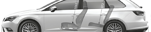 Seat Leon ST estate dimensions side