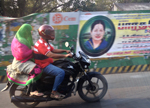 India traffic motorbike 2014