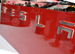 Tesla logo Geneva motorshow 2014
