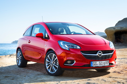 Opel Corsa 2015MY red front 3-qtr