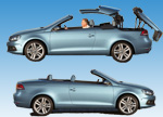VW Eos Cabriolet roof open