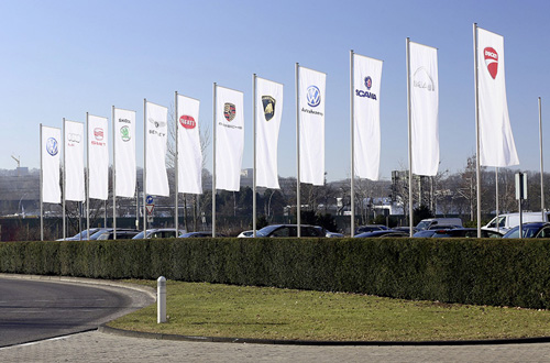 VW Group flags by brand 2014