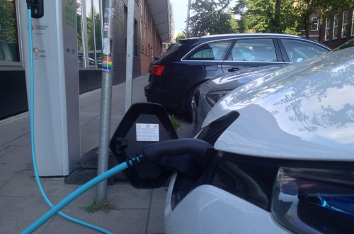 Renault Zoe charging Hamburg Germany July