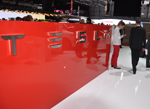 Tesla logo Geneva motor show 2014