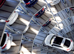 Volkswagen car lift Wolfsburg Germany