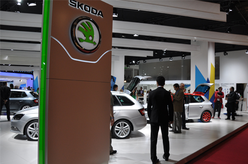 Skoda stand Paris motor show 2014
