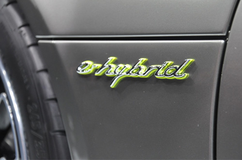 Porsche e-hybrid plug-in badge