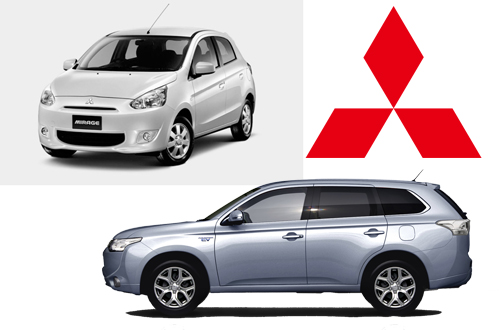 Mitsubishi 2015 model range Mirage Space Star Outlander PHEV