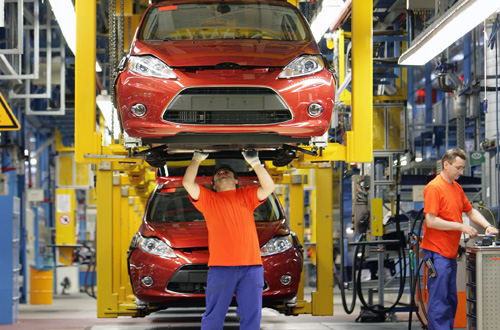 Ford Fiesta production line Cologne Germany
