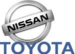 Toyota Nissan logos togehter