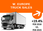 West European February Truck Sales 