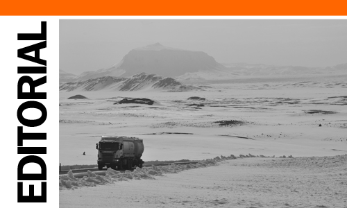 Scania truck snow Iceland 2014
